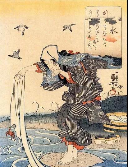 歌川國芳《浣女》